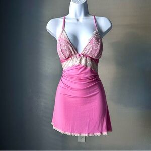 Victoria's Secret Pink and Cream Lace Slip